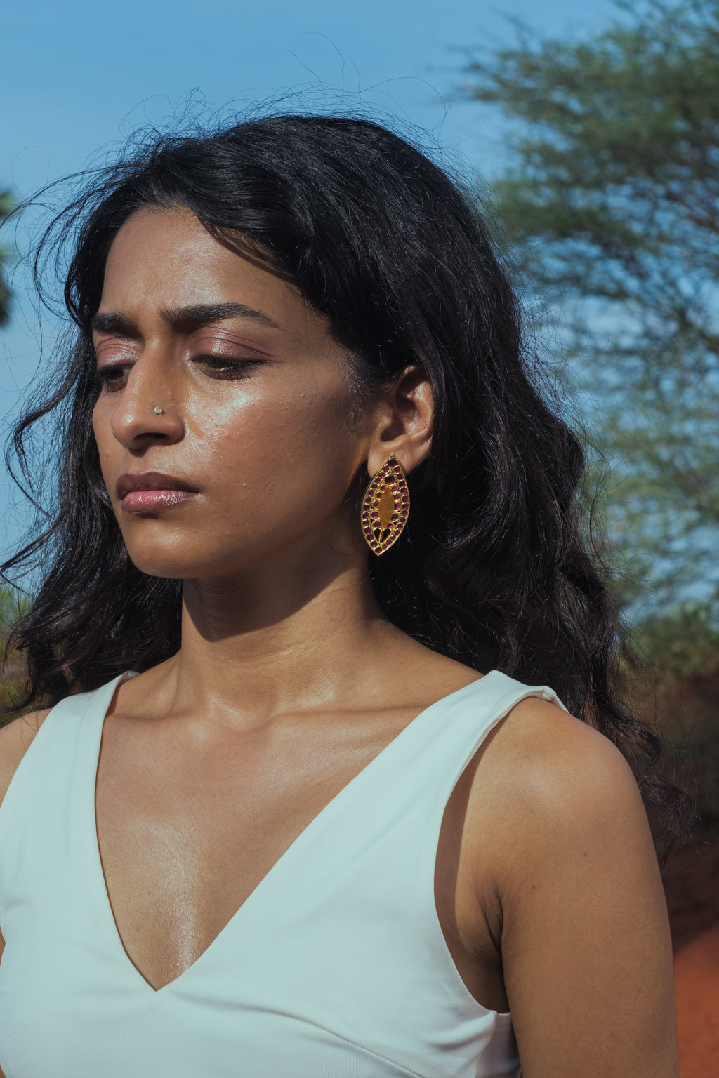 Paddy Fields At Dusk Earrings (Small)