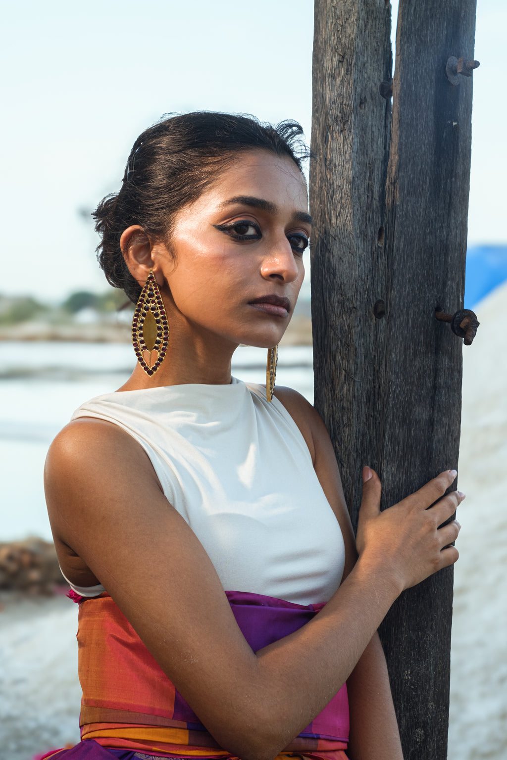 Paddy Fields At Dusk Earrings (Large)