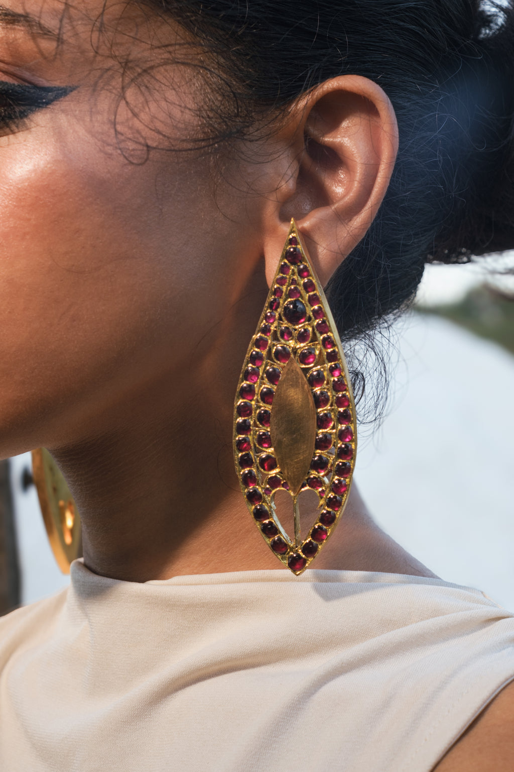 Paddy Fields At Dusk Earrings (Large)