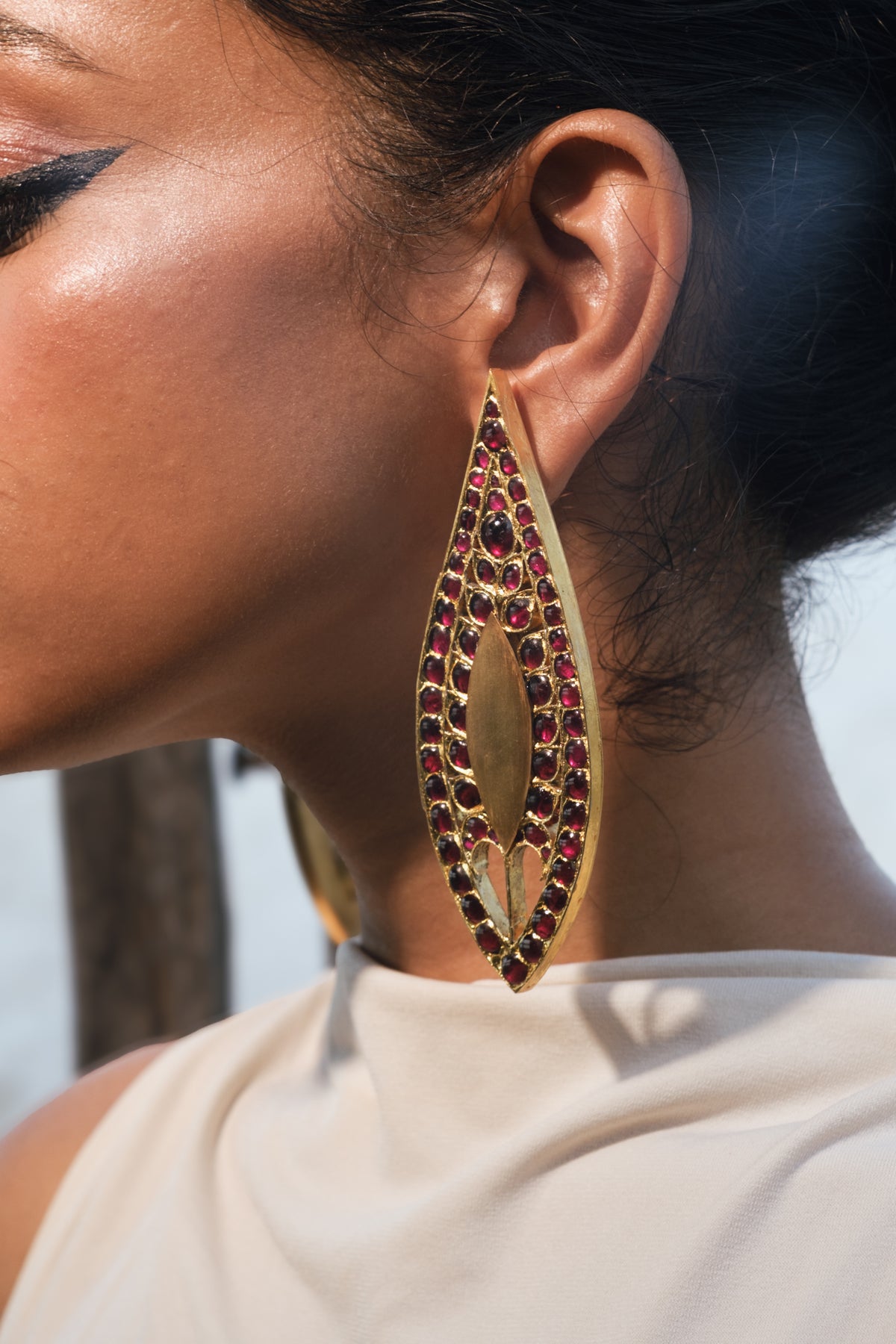 Paddy Fields At Dusk Earrings (Large)