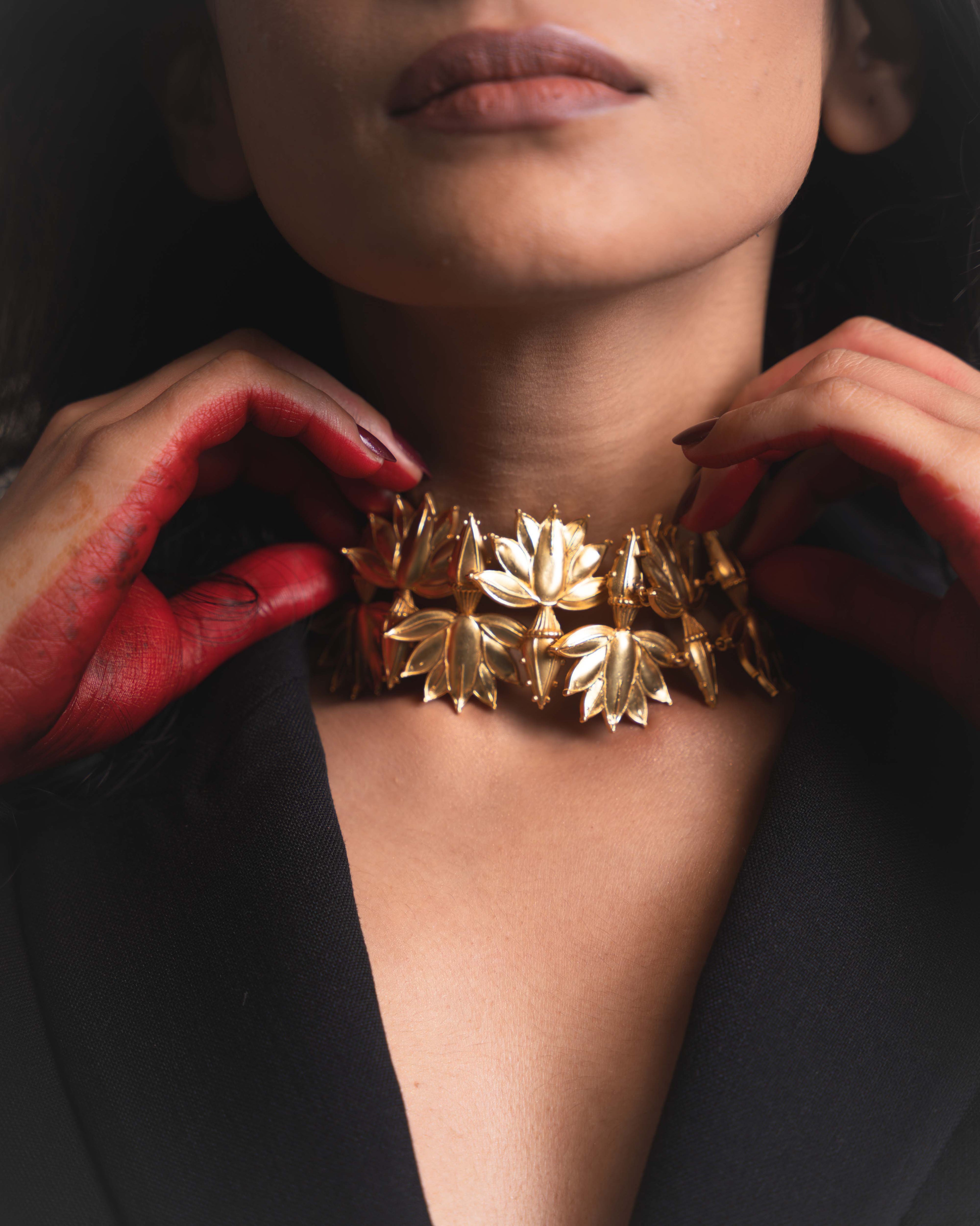 Banana Flower Field Choker
