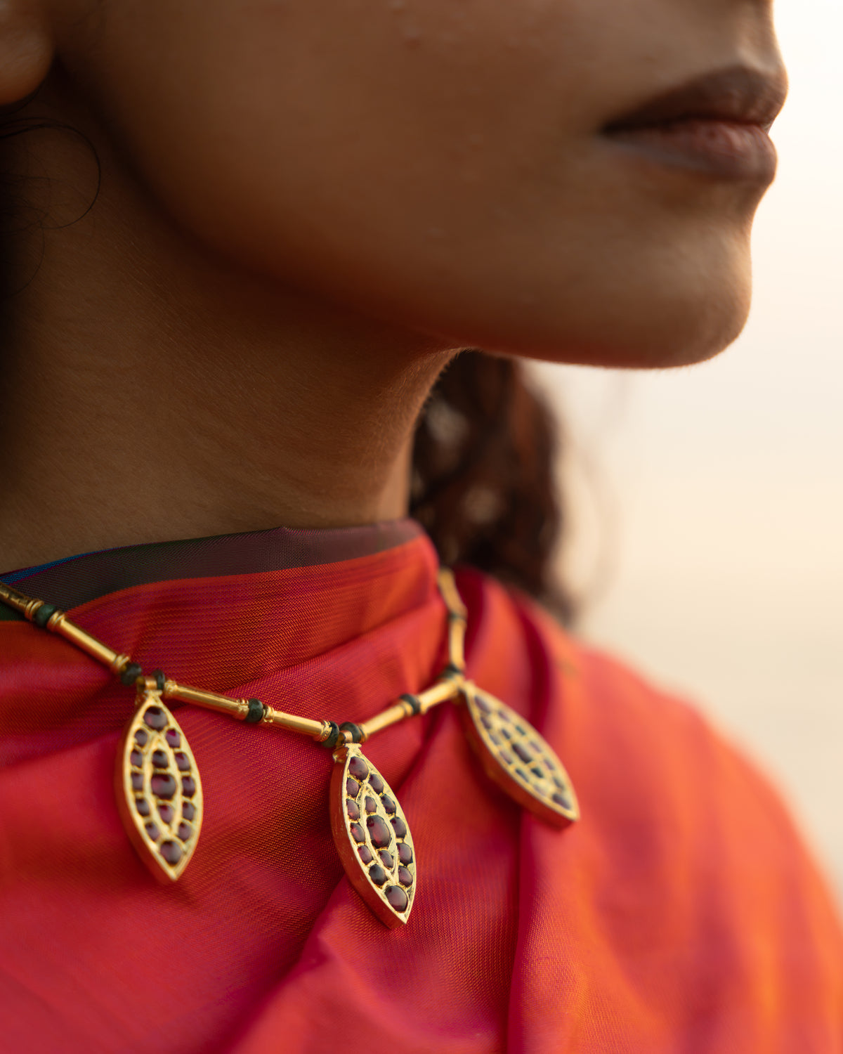 Paddy Fields At Dusk Necklace